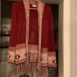 Altar’d state aztec, fringe cardigan